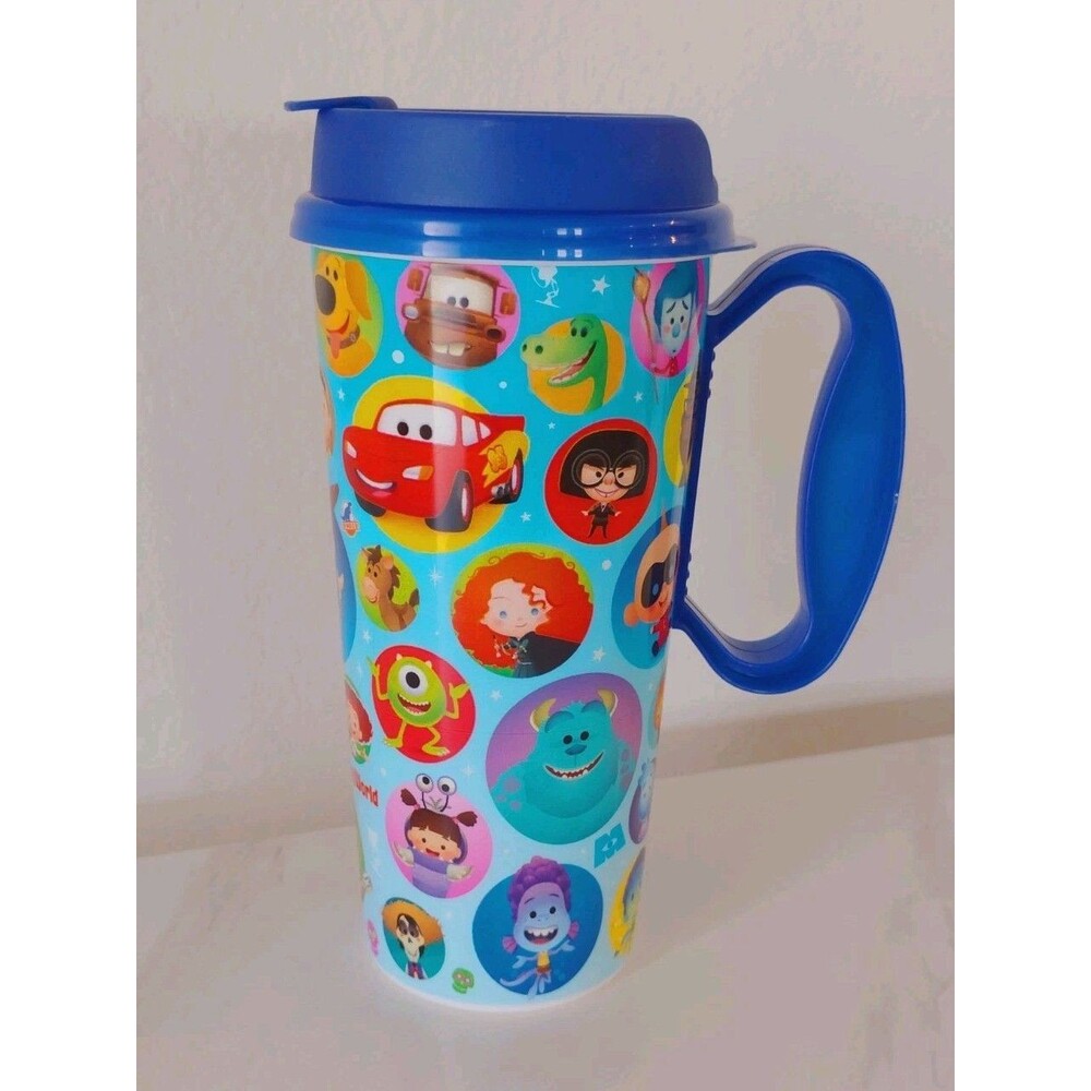 Walt Disney World Resort Reusable Refillable 16oz Mug Pixar Blue Lid